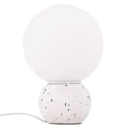 Lampa stołowa Metz 29 cm biała lastryko