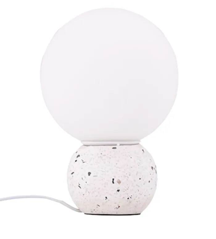 Lampa stołowa Metz 29 cm biała lastryko