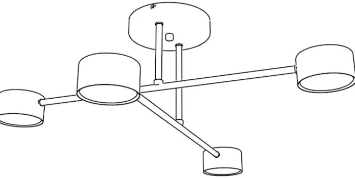 Lampa sufitowa Hallo biała x4