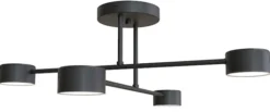 Lampa sufitowa Hallo czarna x4