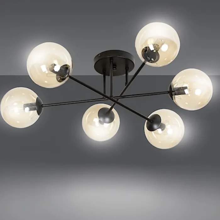 Lampa sufitowa Minturno miodowa x6