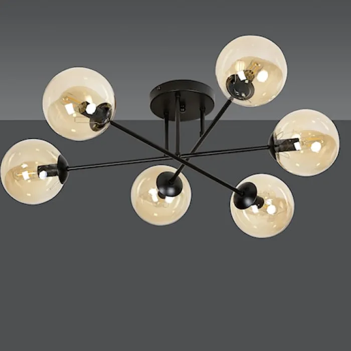 Lampa sufitowa Minturno miodowa x6
