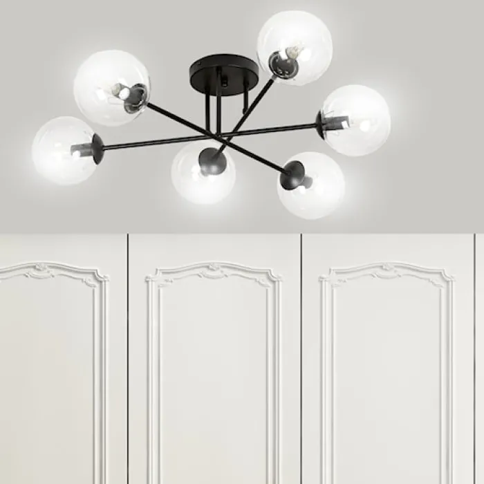 Lampa sufitowa Minturno transparentna x6