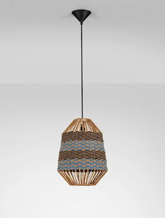 Lampa wiszaca Suffess niebiesko-brązowa