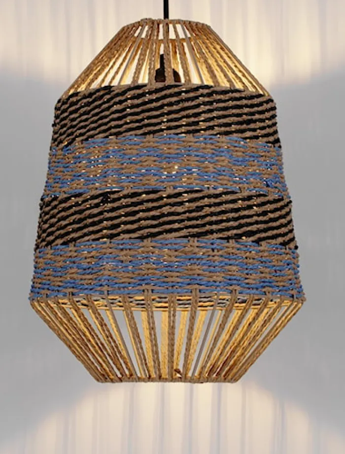 Lampa wiszaca Suffess niebiesko-brązowa