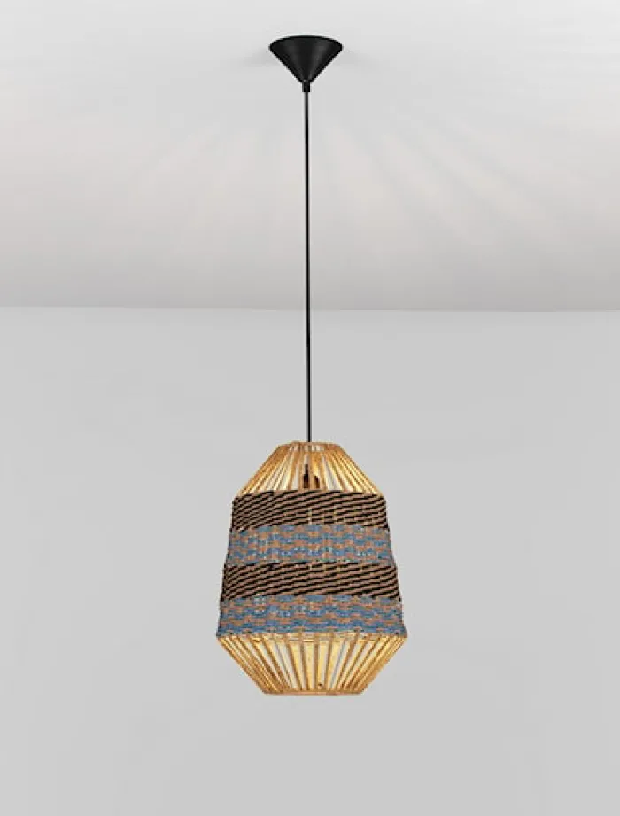 Lampa wiszaca Suffess niebiesko-brązowa