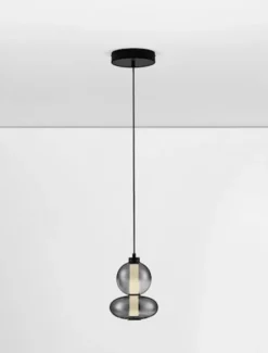Lampa wisząca Acerney LED czarno-szara
