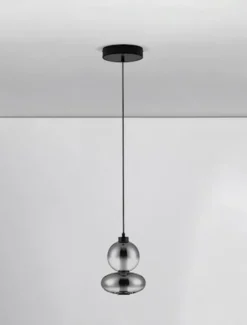 Lampa wisząca Acerney LED czarno-szara