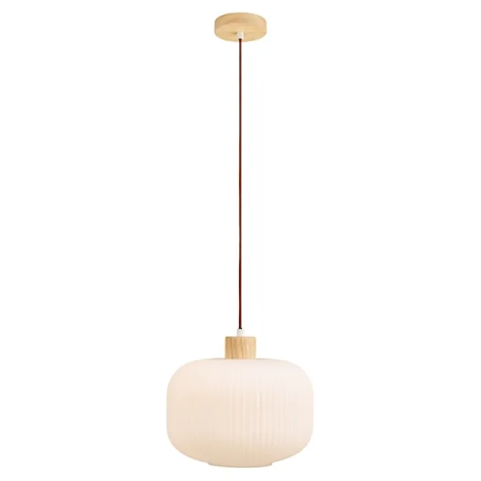 Lampa wisząca Argalo 30 cm biało-brązowa