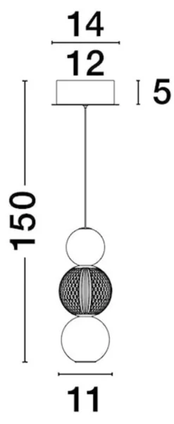 Lampa wisząca Beance II LED złota