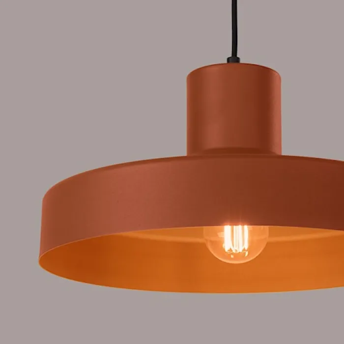Lampa wisząca Bilo ochra czerwona