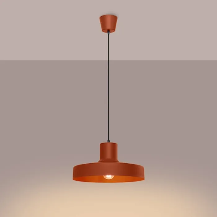 Lampa wisząca Bilo ochra czerwona