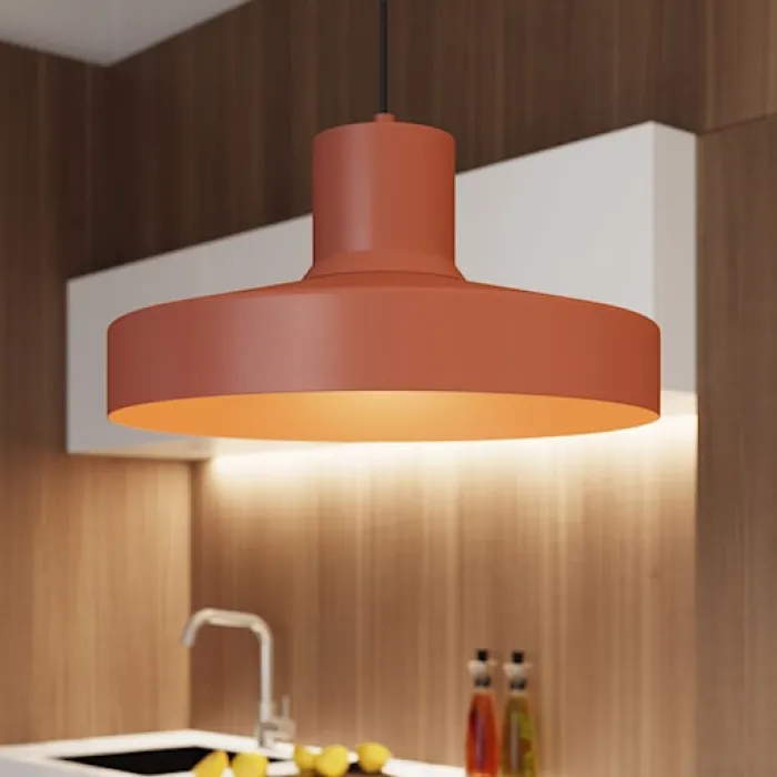 Lampa wisząca Bilo ochra czerwona