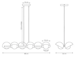 Lampa wisząca Boom x6 mokka