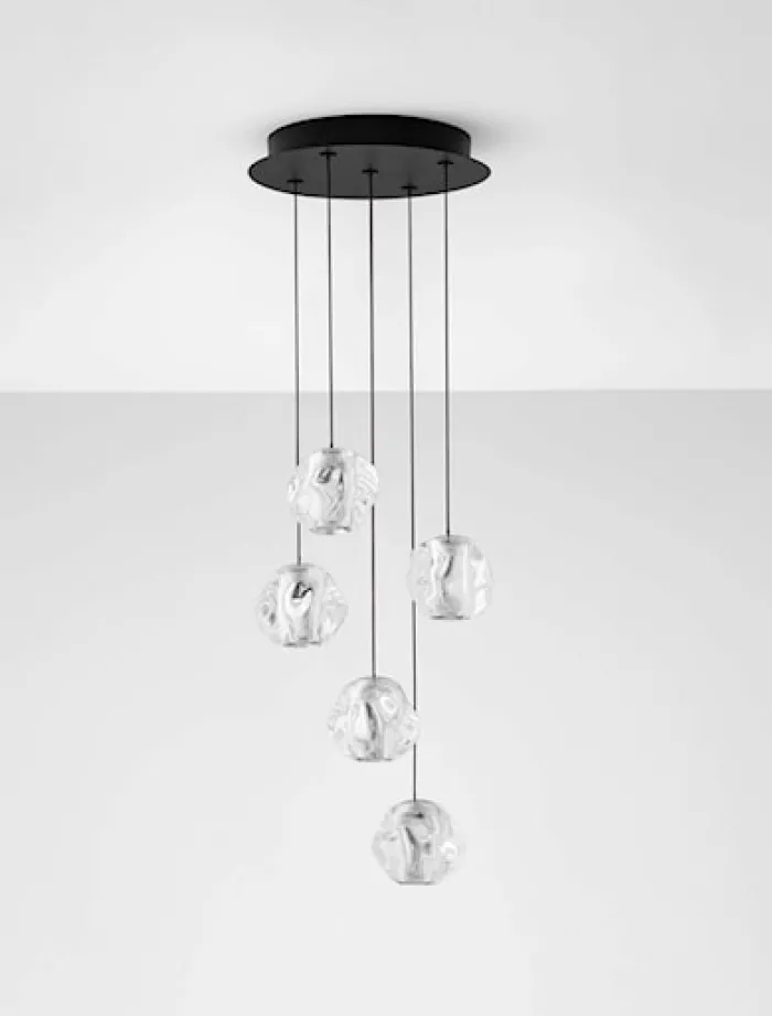 Lampa wisząca Borall LED x5 czarna