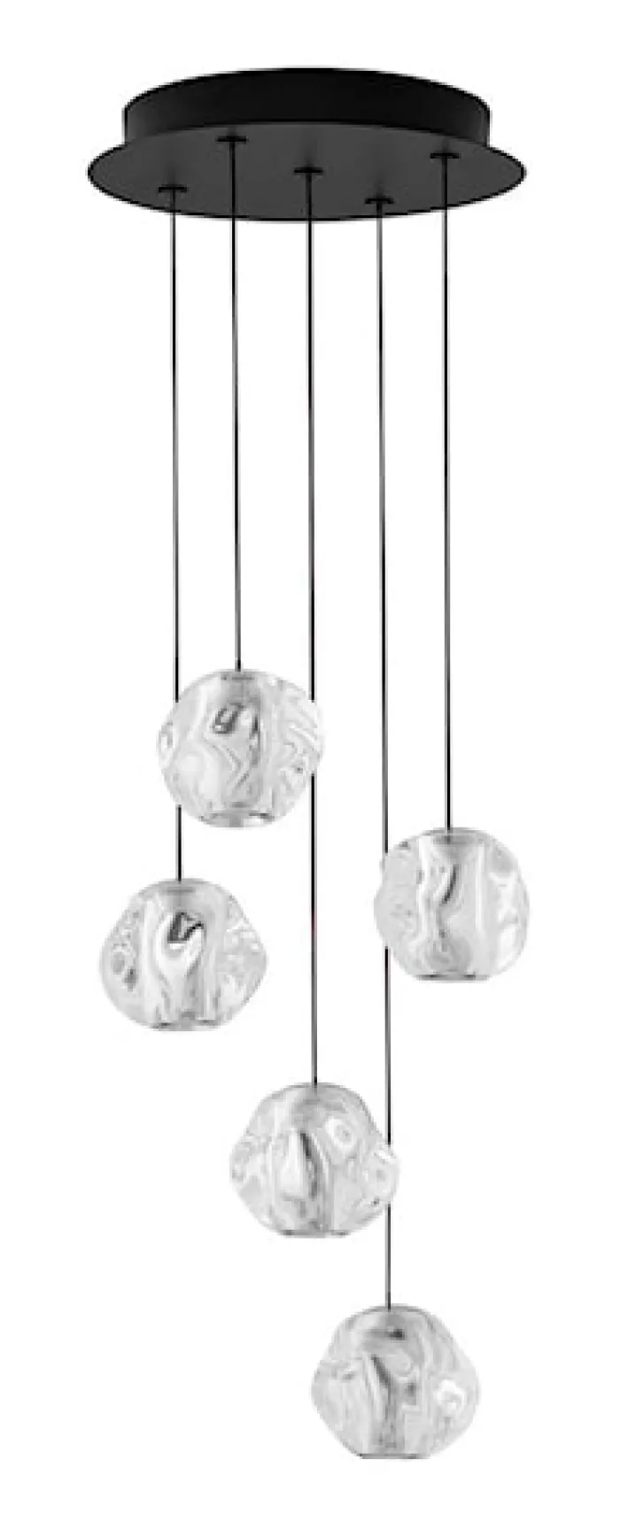 Lampa wisząca Borall LED x5 czarna