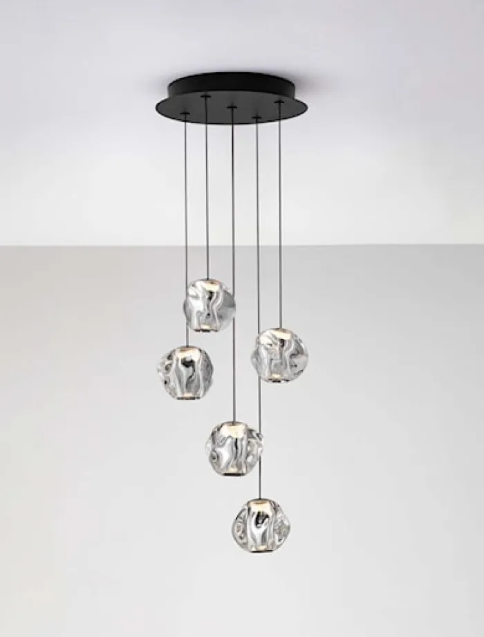 Lampa wisząca Borall LED x5 czarna