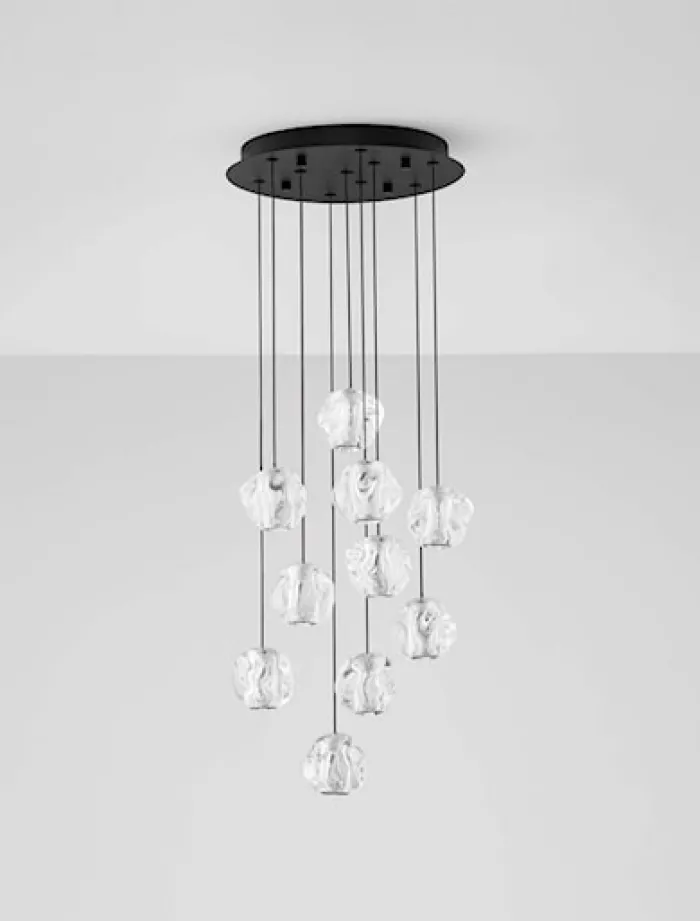 Lampa wisząca Borall LED x10 czarna