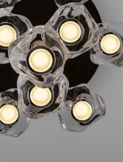 Lampa wisząca Borall LED x10 czarna