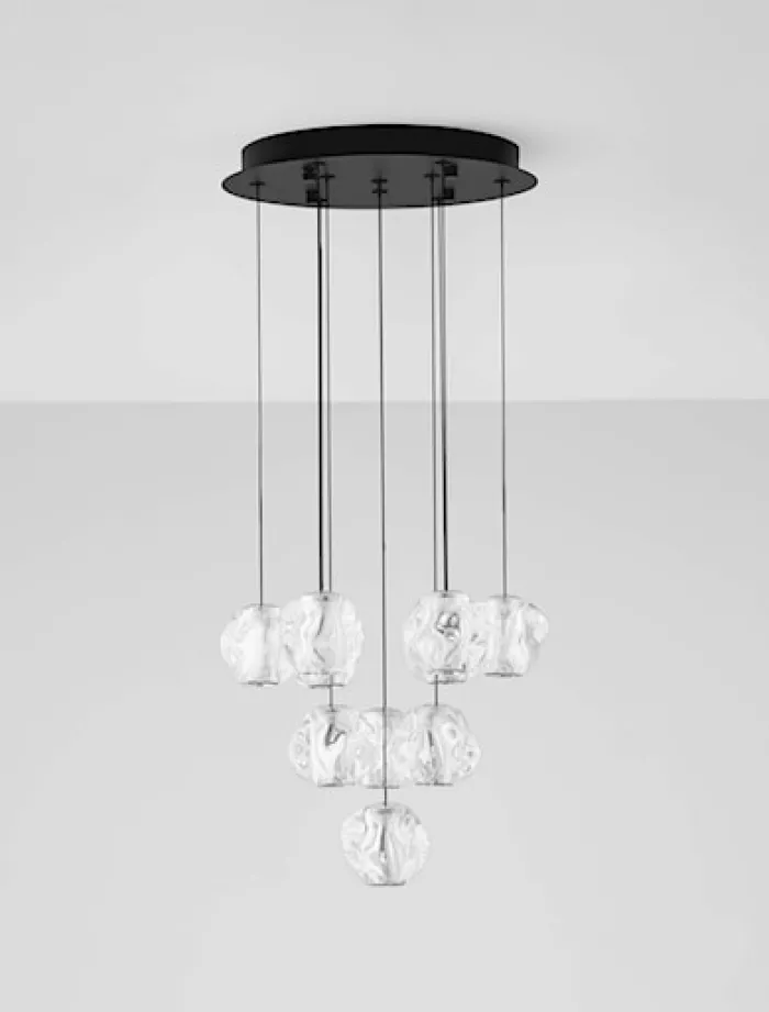 Lampa wisząca Borall LED x10 czarna