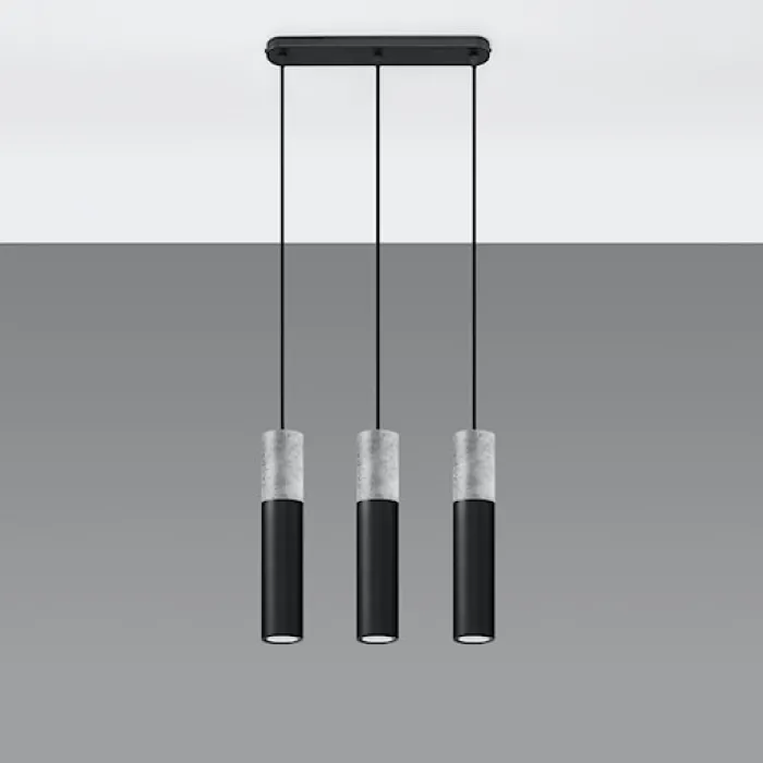 Lampa wisząca Borgio 3L czarny