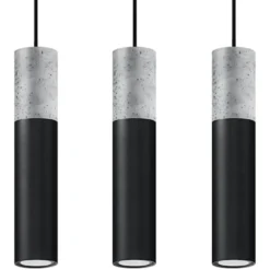 Lampa wisząca Borgio 3L czarny