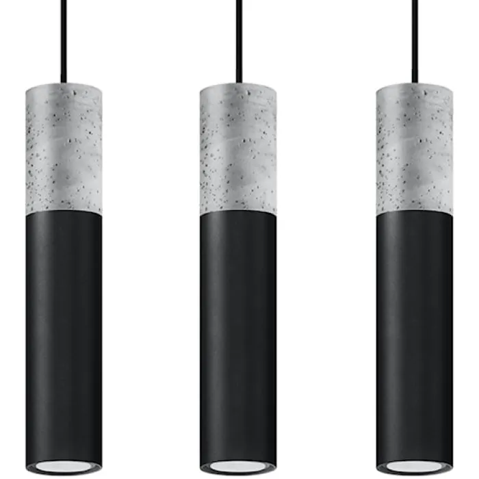 Lampa wisząca Borgio 3L czarny