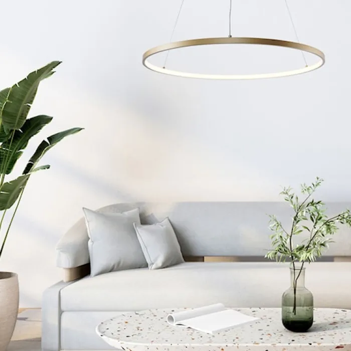 Lampa wisząca Breno LED średnica 60 cm złota