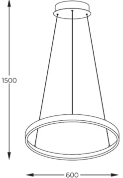 Lampa wisząca Breno LED średnica 60 cm złota