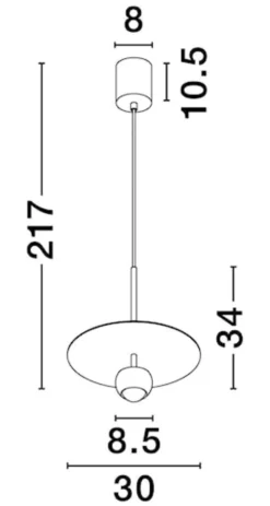 Lampa wisząca Burgens LED beżowa