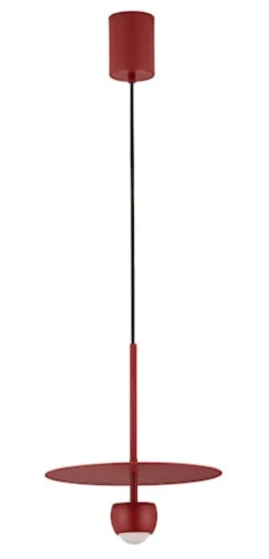 Lampa wisząca Burgens LED bordowa