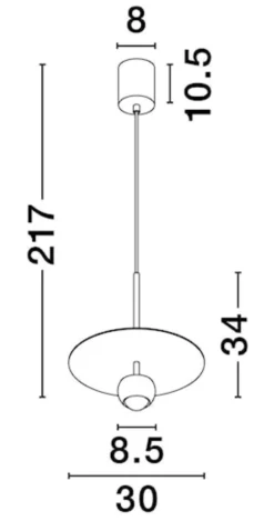 Lampa wisząca Burgens LED bordowa