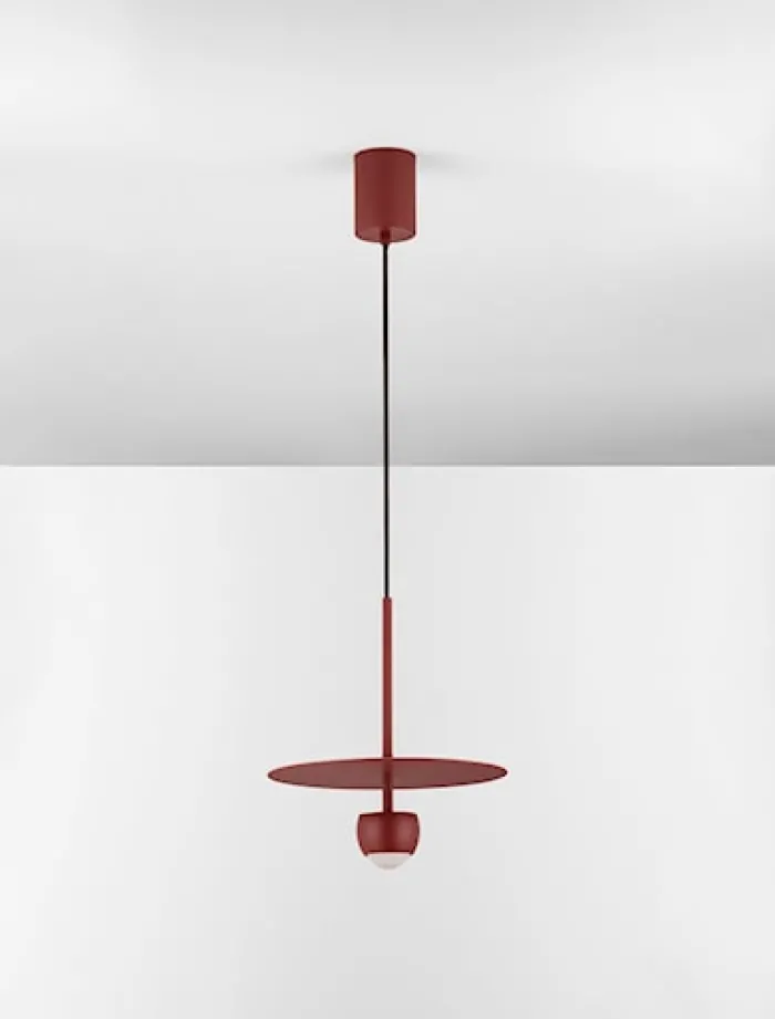 Lampa wisząca Burgens LED bordowa