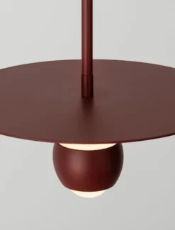 Lampa wisząca Burgens LED bordowa