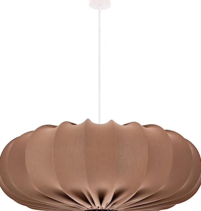 Lampa wisząca Cafee średnica 66 cm mokka z białą podstawą