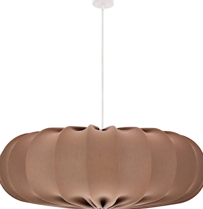 Lampa wisząca Cafee średnica 66 cm mokka z białą podstawą