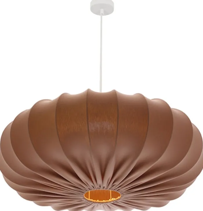 Lampa wisząca Cafee średnica 66 cm mokka z białą podstawą