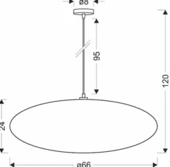 Lampa wisząca Cafee średnica 66 cm latte z białą podstawą