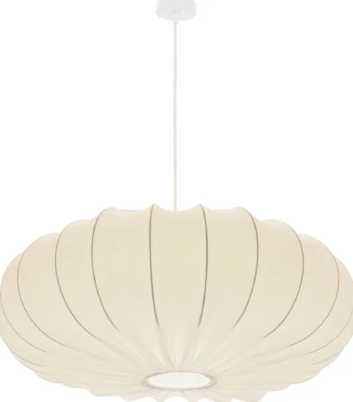 Lampa wisząca Cafee średnica 66 cm latte z białą podstawą