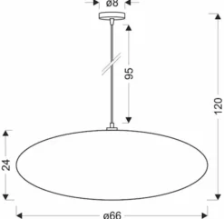 Lampa wisząca Cafee średnica 66 cm frappe z białą podstawą