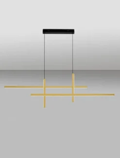 Lampa wisząca Coundes LED czarno-złota