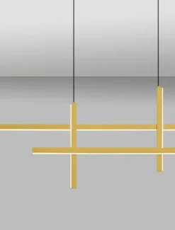 Lampa wisząca Coundes LED czarno-złota