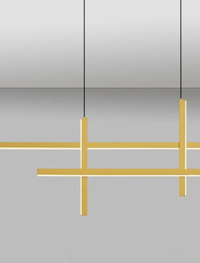 Lampa wisząca Coundes LED czarno-złota