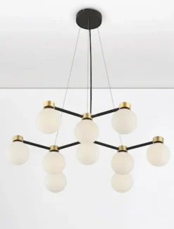 Lampa wisząca Devorie x10 czarno-złota