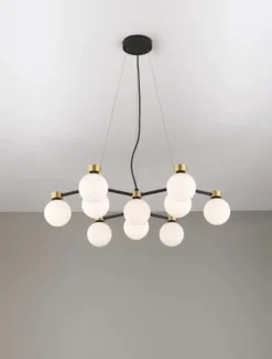 Lampa wisząca Devorie x10 czarno-złota