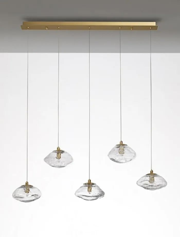Lampa wisząca Elanke x5 złota
