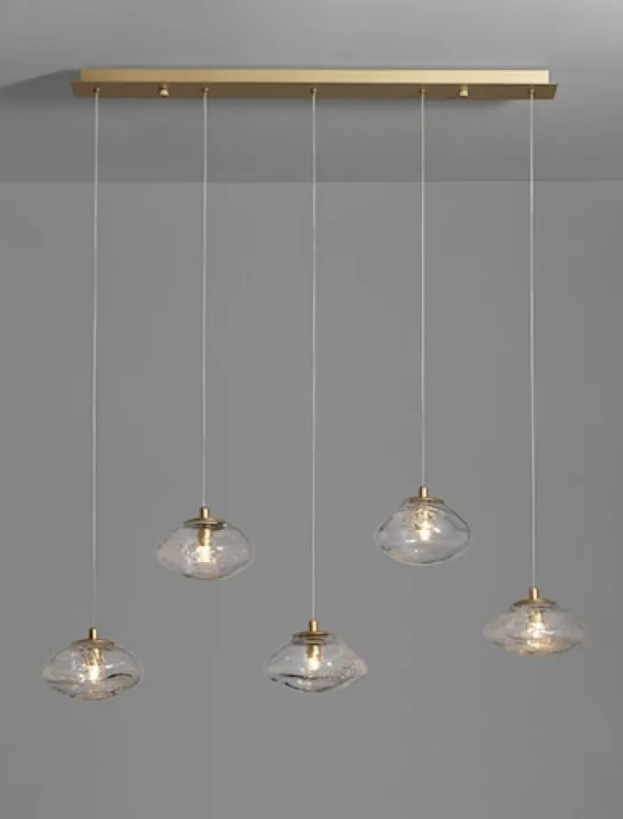 Lampa wisząca Elanke x5 złota