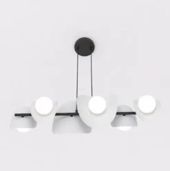 Lampa wisząca Elementi x6 ciepły szary