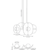 Lampa wisząca Elementi x4 mokka