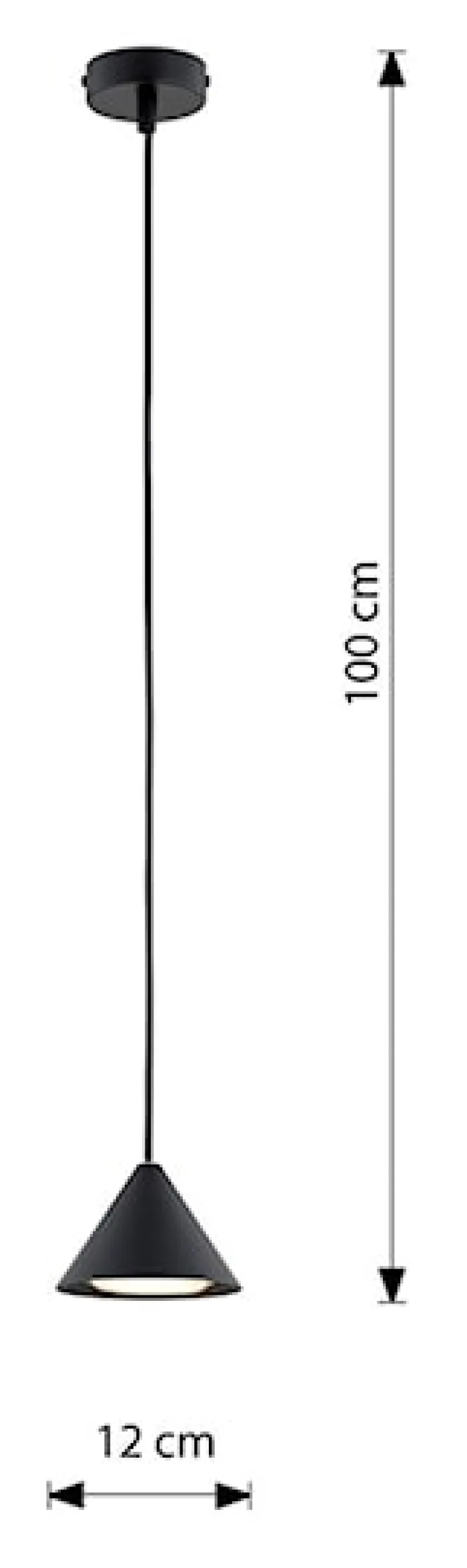 Lampa wisząca Elit czarna x1